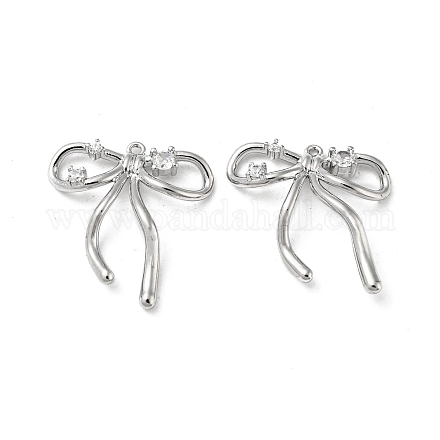 Латунные микропаве прозрачные подвески с фианитом KK-H460-55P-1
