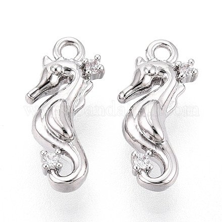 Латунные микропаве прозрачные кубические циркониевые подвески KK-N267-19P-1