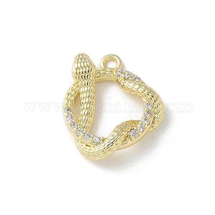 Латунные микропаве прозрачные подвески с фианитом KK-S505-03G-04-1