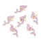 Alloy Enamel Pendants, Mermaid, Light Gold, Plum, 29x12.5x2mm, Hole: 1.4mm