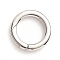 Tarnish Resistant 304 Stainless Steel Spring Gate Rings, O Rings, Stainless Steel Color, 6 Gauge, 25.5x4mm, Inner Diameter: 17.5mm