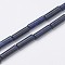 Natural Lapis Lazuli Bead Strands, Dyed, Tube, 13~14x3.5~5mm, Hole: 1mm, about 29pcs/strand, 15.1~15.7 inch(385~400mm)