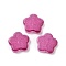 Transparent Glass Beads, Star, Baking Paint, Old Rose, 14x15x5mm, Hole: 1.2mm