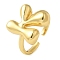 Initials Brass Open Cuff Ring for Women, Cadmium Free & Nickel Free & Lead Free, Letter K, 16.5x16mm, Adjustable