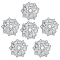CHGCRAFT 6Pcs Rhinestone Shank Buttons Sew on Rhinestone Buttons Flower Crystal Buttons Embellishments for Jewelry Making Clothes Earring Wedding Decoration, White