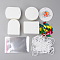 Felt Heat Tranfer Printing Scented Pieces Set, with Scented Pieces, Tassels Pendants, OPP Bags & Elastic Cord, White, 8~15000x3~102x1~3mm, Hole: 1.5~4.5mm, 172pcs/set