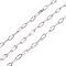 Tarnish Resistant 304 Stainless Steel Cable Chains, with Spool, Soldered, Stainless Steel Color, 7.5x3.5x0.8mm, 10.93 yards(10m)/roll