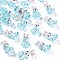 Transparent Acrylic Beads, with Enamel, AB Color Plated, Rabbit, Sky Blue, 25x14.5x11mm, Hole: 2.5mm