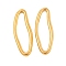 304 Stainless Steel Linking Rings, Irregular Teardrop, Golden, 30.5x11x2.5mm, Inner Diameter: 26x6.5mm