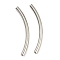 Non-Tarnish 304 Stainless Steel Tube Beads, Curved Tube, Stainless Steel Color, 35x2.5mm, Hole: 1.8mm