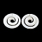 Natural Freshwater Shell Pendants, Flat Round Vortex Charms, Snow, 30x2.5mm, Hole: 1.4mm