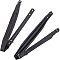 PU Leather Accordion Shoulder Harness Straps, with Alloy Adjustable Buckles, Black, 44x25x13mm