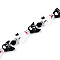 Handmade Lampwork Beads Strands, Dog, with Glass & CCB Plastic Beads, Faceted, Black, 12.5~13x13.5~14.5x11~11.5mm, Hole: 1~1.8mm, about 8pcs/strand, 6.50 inch(16.5cm)