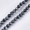 Natural Hawk's Eye Beads Strands, Eagle Eye Stone, Grade A, Round, 4~5mm, Hole: 0.8mm, about 43~45pcs/strand, 7.6 inch
