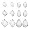 80 Pcs 2 Styles Sew on Rhinestones, Faceted Glass Teardrop Rhinestones with 2 Holes Twist Leaf Shape Rhinestones Transparent Crystal Flat Back Rhinestones for Jewelry Making Crafting