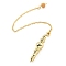Brass Dowsing Pendulum Big Pointed Pendants, with Lobster Claw Clasps and Chain, Rack Plating, Golden, 245mm, Hole: 1.6mm