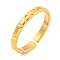 Ion Plating(IP) 304 Stainless Steel Open Cuff Finger Rings for Unisex, Real 18K Gold Plated, 3mm