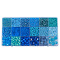 DIY 18 Style Resin & Acrylic Beads Jewelry Making Finding Kit, Round & Rice & Tube, Light Sky Blue, 6.5~7x2~12x1.5~11.5mm, Hole: 0.7~2mm