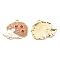 Alloy Enamel Pendants, Golden, Hedgehog Charm, Tan, 24x29.5x2mm, Hole: 2mm