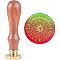 MAYJOYDIY Constellation Wax Seal Stamp Zodiac Symbols Sealing Wax Stamp 30mm Sun Moon Pattern Brass Head & Wooden Handle for Letter Envelope Invitation Wedding Cards Embellishment Gift