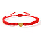 304 Stainless Steel Heart with Letter Bead Braided Bead Bracelets, Adjustable Nylon Cord Braided Bracelets for Couple Friendship, Gold, Letter G, 7-7/8 inch(20cm), Inner Diameter: 11 inch(28cm)