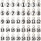 NBEADS 40 Pcs 1-20 Numbered Key Tags, Metal Number Tags Number ID Tags with 40 Pcs Split Key Ring for Luggage Hotel Company Dormitory office, Platinum/Antique Bronze