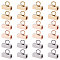30Pcs 3 Colors 201 Stainless Steel Tube Bails, Loop Bails, Cuboid, Mixed Color, 6.5x8x3mm, Hole: 2.5mm, Inner Diameter:1.8mm, 10pcs/color