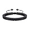 Synthetic Hematite Braided Bead Braeclet, Square, 6.30~12.60 inch(16~32cm)