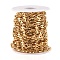 Ion Plating(IP) 304 Stainless Steel Coffee Bean Chains, with Spool, Unwelded, Real 18K Gold Plated, Links: 6x3x1mm and 7.5x5x1.5mm, about 32.8 Feet(10m)/roll