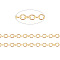 Brass Cable Chains, Soldered, with Spool, Oval, Long-Lasting Plated, Cadmium Free & Nickel Free & Lead Free, Golden, 2x1.5x0.5mm, about 328.08 Feet(100m)/roll
