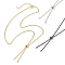 3Pcs 3 Colors Adjustable Stainless Steel Cable Chain Slider Necklace Making, Mixed Color, 20.35 inch(51.7cm), 1pc/color