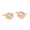Brass Pendants, Cadmium Free & Nickel Free & Lead Free, Fish, Real 18K Gold Plated, 21x22.5x10mm, Hole: 1.4mm