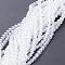Glass Bead Strands, Round, AB Color Plated, Clear AB, 6mm, Hole: 1mm, about 50pcs/strand, 13 inch