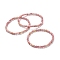 Natural Wood Lace Stone Beaded Stretch Bracelets, Round, Beads: 4~5mm, Inner Diameter: 2-1/4 inch(5.65cm)
