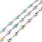 Rainbow Color 304 Stainless Steel Link Chains, Soldered, Star, with Spool, 10x4.5x2mm, about 32.8 Feet(10m)/roll