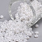Glass Seed Beads, Ceylon, Round, White, 3mm, Hole: 1mm, about 10000pcs/pound