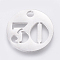 Non-Tarnish 304 Stainless Steel Pendants, Cut-Out, Hollow, Flat Round with Number, Stainless Steel Color, Num.30, 19x1.5mm, Hole: 2.5mm