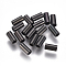 304 Stainless Steel Tube Beads, Electrophoresis Black, 6x3mm, Hole: 2mm