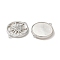 Brass Micro Pave Clear Cubic Zirconia Sun Connector Charms, with Natural White Shell, Platinum, 22.5x18x3mm, Hole: 1mm