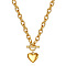Heart 304 Stainless Steel Pendant OT Necklaces, Golden, 18.70 inch(47.5cm)