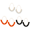 3 Pairs 3 Colors Glass Seed Woven Beads Hoop Earrings, Mixed Color, 1 Pair/color
