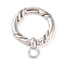 Tibetan Style Alloy Tggle Clasps, Cadmium Free & Lead Free, Ring, Antique Silver, 33x25x6.5mm, Hole: 4mm, about 137p, about 187pcs/1000g
