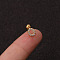 316L Surgical Stainless Steel Micro Pave Clear Cubic Zirconia Cartilage Earrings, Golden, Letter O, 6mm, Pin: 1.2mm