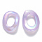 Transparent Acrylic Linking Rings, AB Color Plated, Imitation Gemstone Style, Oval, Lilac, 31x22.5x6mm, Inner Diameter: 17.5mm
