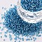 Glass Cylinder Beads, Seed Beads, Silver Lined, Round Hole, Dodger Blue, 1.5~2x1~2mm, Hole: 0.8mm, about 80000pcs/bag, about 1pound/bag