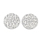 Non-Tarnish 304 Stainless Steel Pendants, Textured Flat Round Charm, Stainless Steel Color, 30x2.2mm, Hole: 2.3mm