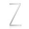 Tarnish Resistant 201 Stainless Steel Links connectors, Letter, Stainless Steel Color, Letter.Z, 37x20x1mm, Hole: 1mm