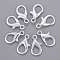 Zinc Alloy Lobster Claw Clasps, Parrot Trigger Clasps, Cadmium Free & Lead Free, Silver, 21x12mm, Hole: 2mm