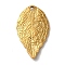 PVD Vacuum Plating 304 Stainless Steel Pendants, Leaf Charms, Golden, 25.5x15x2mm, Hole: 1.5mm