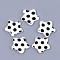 Cellulose Acetate(Resin) Pendants, Star with Polka Dot, White, 26~26.5x27.5x2.5mm, Hole: 1.5mm